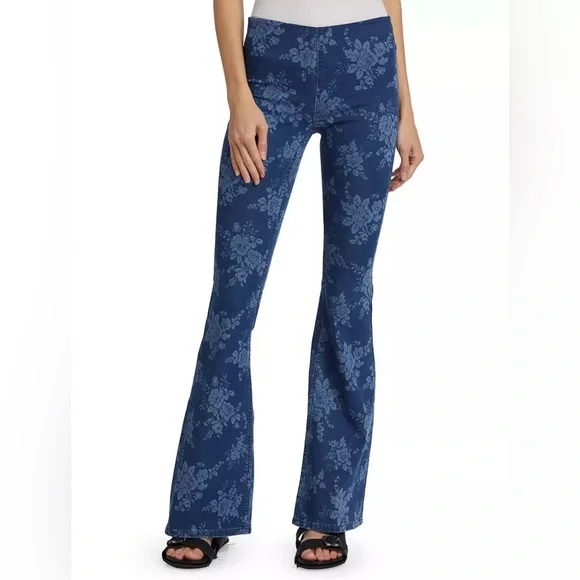 🌟FREE PEOPLE We The Free Penny Pull-On Printed Flare Jeans-Size 29 - Picture 7 of 15